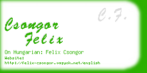 csongor felix business card